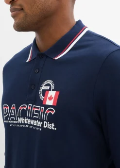 Hombre bonprix bonprix Polo de piqué de algodón orgánico puro con manga larga