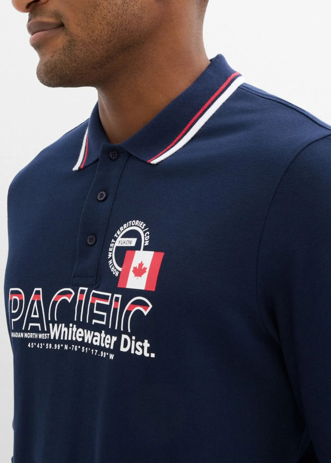 Hombre bonprix bonprix Polo de piqué de algodón orgánico puro con manga larga