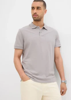 bonprix bonprix Básicos En Rebajas|Camisetas Y Polos>Polo de piqué de algodón orgánico puro Gris