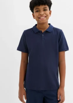 bonprix bonprix Ropa 9 A 16 Años·Camisetas>Polo de piqué de algodón puro Azul marino
