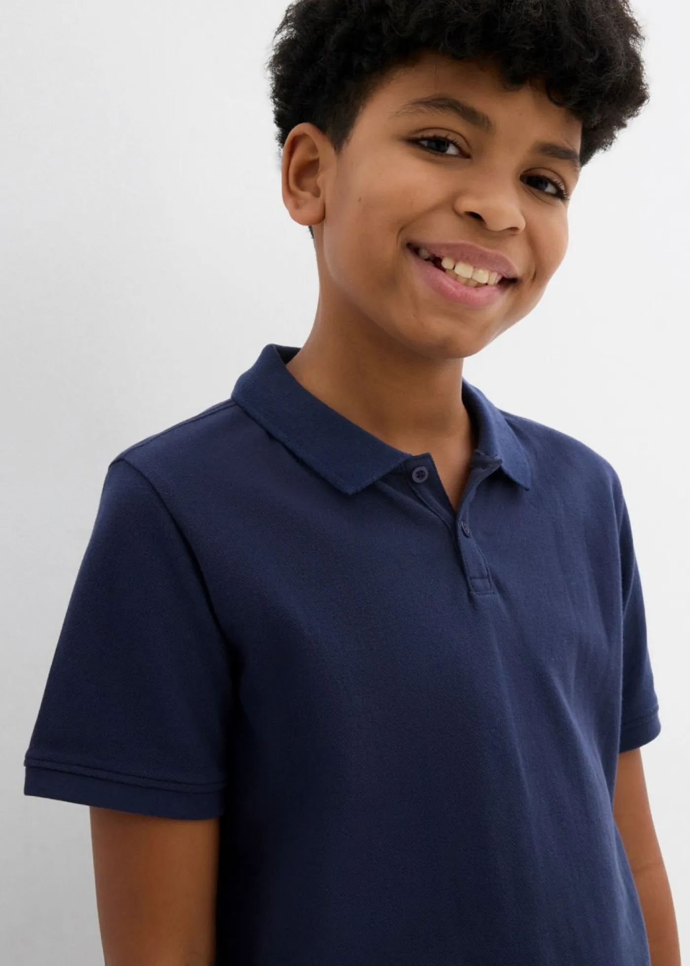 bonprix bonprix Ropa 9 A 16 Años·Camisetas>Polo de piqué de algodón puro Azul marino