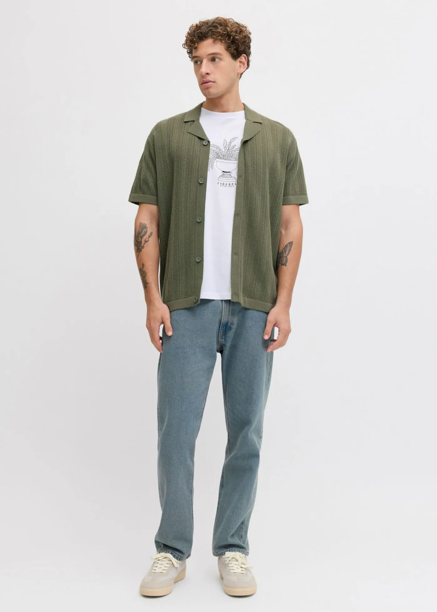 bonprix JJ REBEL Jerséis Y Cárdigans|Novedades>Polo de punto de JJ REBEL musgo