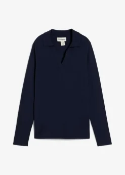 bonprix bonprix Básicos|Camisetas>Polo de viscosa fina Azul marino