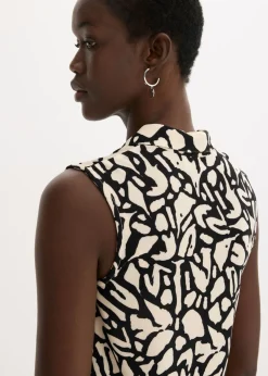 Mujer bonprix bonprix Polo sin mangas con fruncido