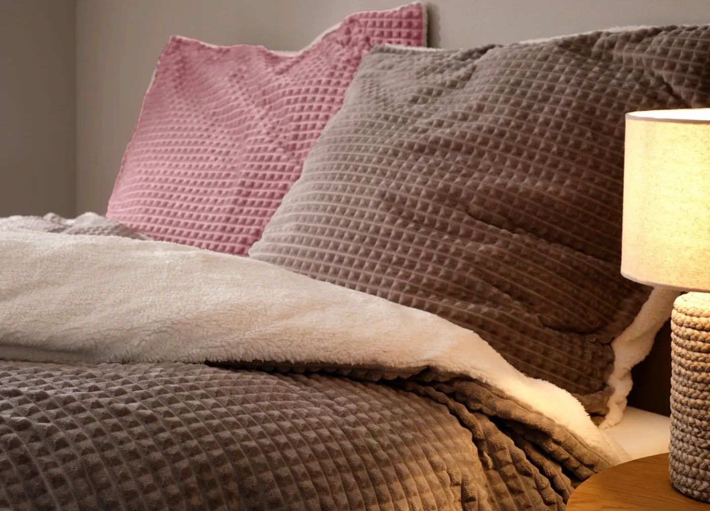 bonprix bonprix Muebles De Dormitorio·Ropa De Cama|Ropa De Cama De Otoño>Ropa de cama Cashmere Touch con efecto suave oliva/crema