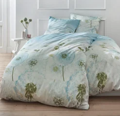 bonprix bonprix Muebles De Dormitorio·Ropa De Cama|Ropa De Cama>Ropa de cama con dientes de león blanco / plata / azul pálido / azul pálido / azul pálido / beige / verde claro / musgo / nuevo caqui floral