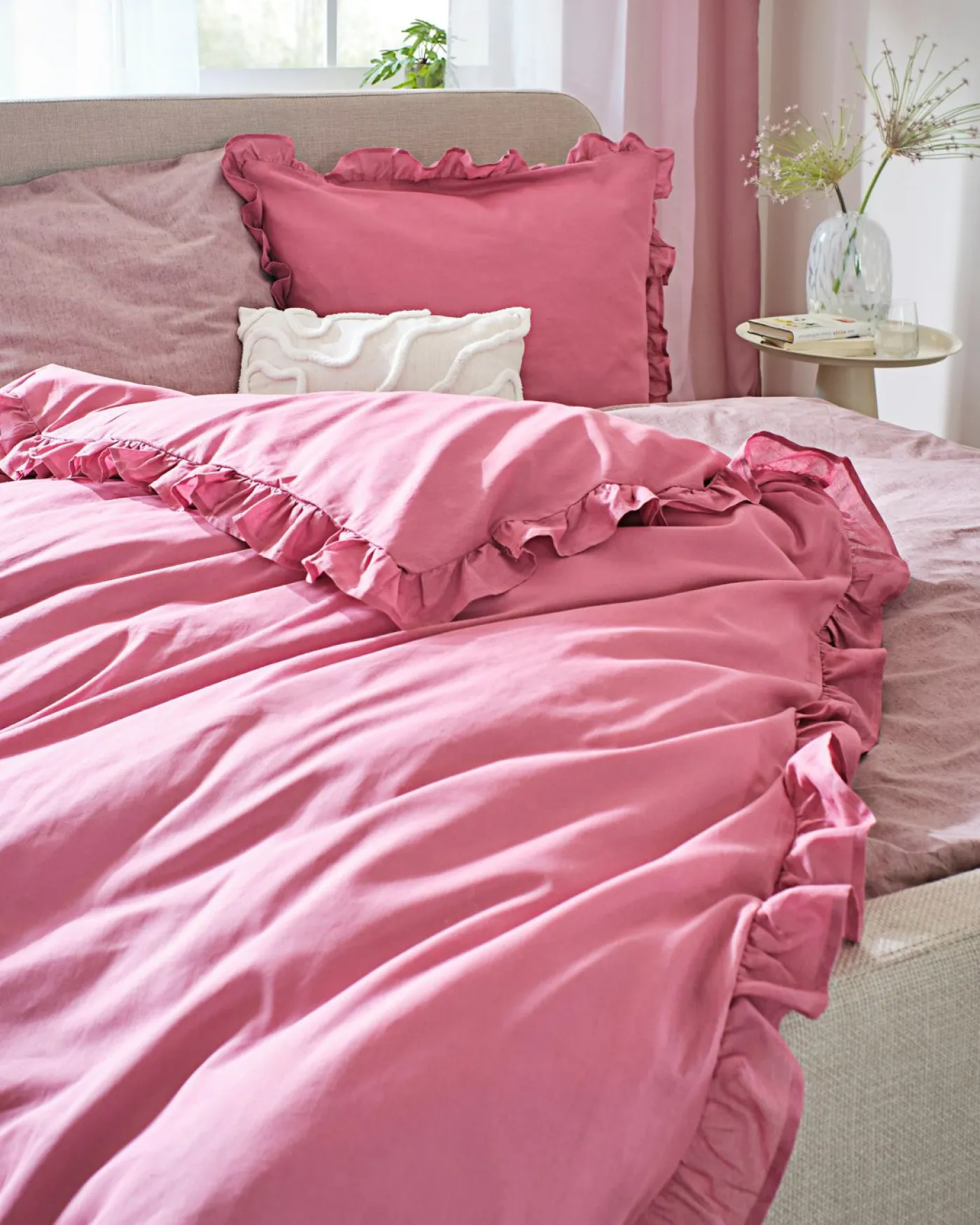 bonprix bonprix Ropa de cama de linón con volantes