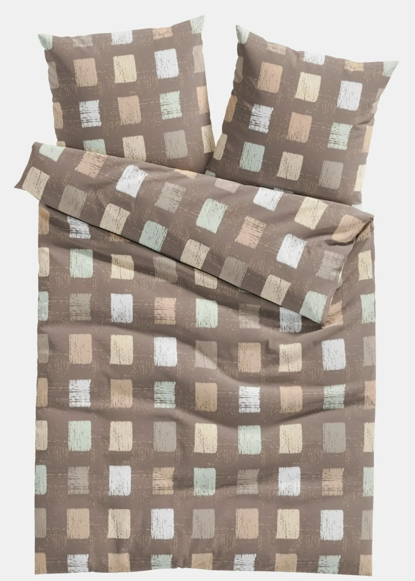 bonprix bonprix Muebles De Dormitorio·Ropa De Cama|Novedades>Ropa de cama de mezcla de algodón Marrón a cuadros