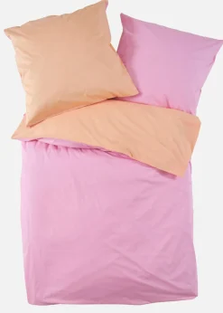 bonprix bonprix Muebles De Dormitorio·Ropa De Cama|Ropa De Cama>Ropa de cama reversible de percal en color liso rosa pálido-albaricoque