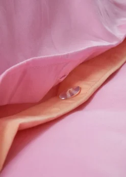 bonprix bonprix Muebles De Dormitorio·Ropa De Cama|Ropa De Cama>Ropa de cama reversible de percal en color liso rosa pálido-albaricoque