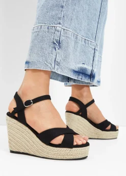 bonprix bonprix Tendencias·Zapatos Veganos|Tendencias·Fiesta>Sandalias de cuña Negro