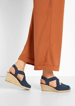 bonprix bonprix Tendencias·Zapatos Veganos|Zapatos Primavera-Verano>Sandalias de cuña Azul marino