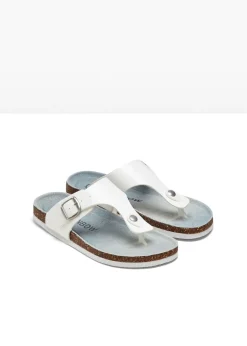 bonprix bonprix Tendencias·Zapatos Veganos|Zapatos Primavera-Verano>Sandalias de dedo blanco / denim azul