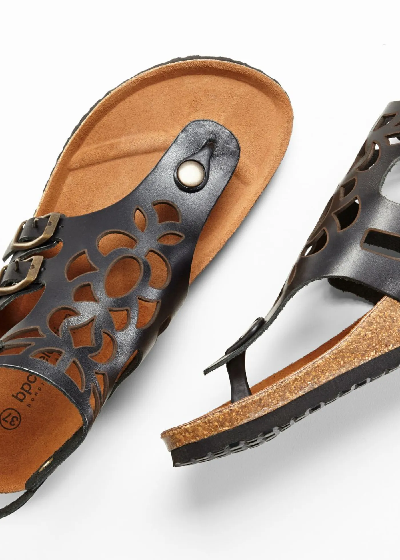 bonprix bonprix Zapatos Primavera-Verano|Ropa De Playa>Sandalias de piel Negro