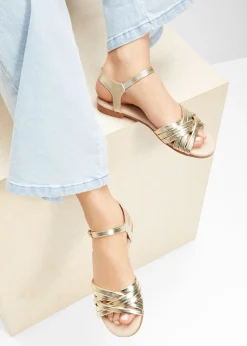 bonprix bonprix Zapatos Primavera-Verano>Sandalias planas Oro