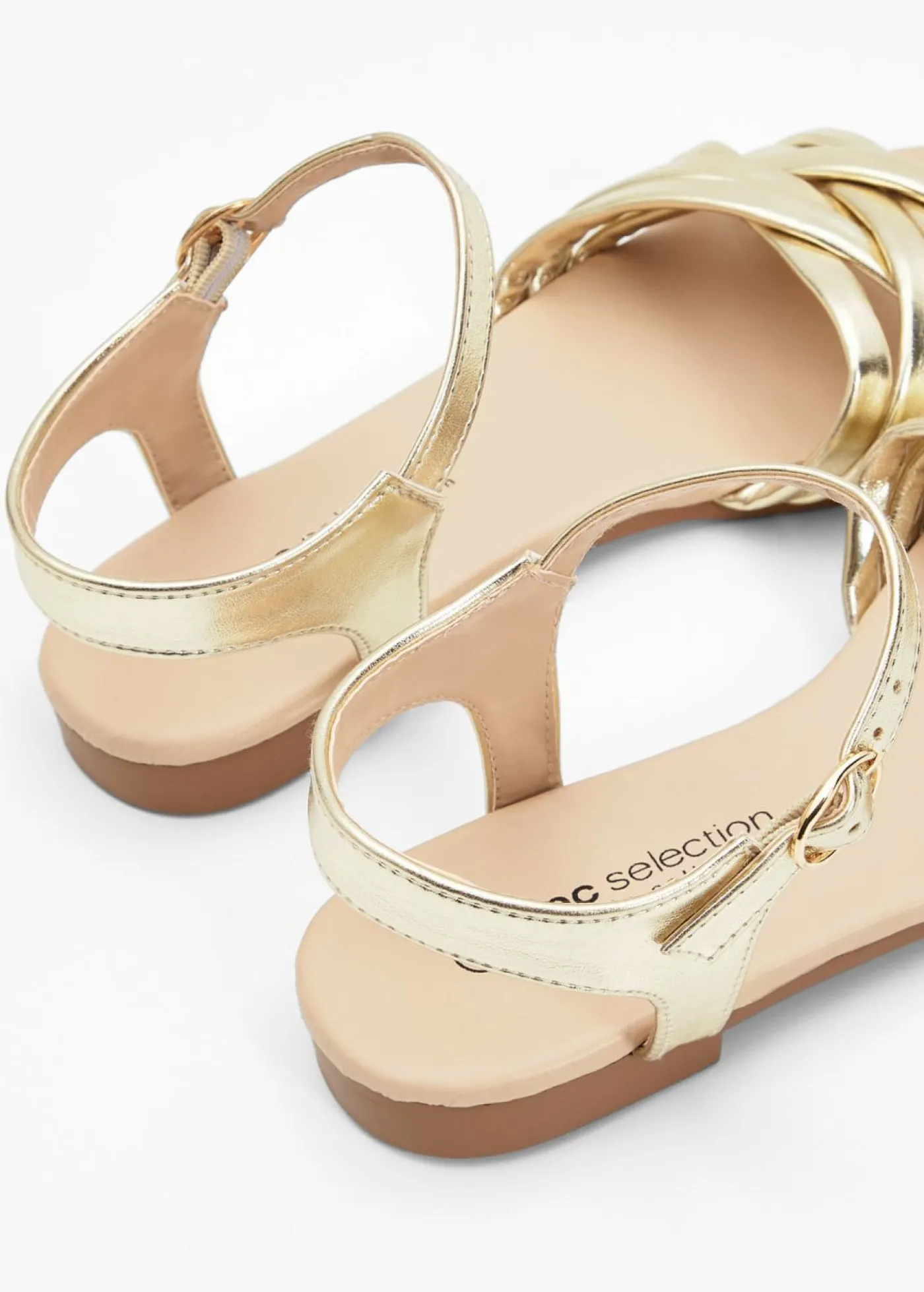 bonprix bonprix Zapatos Primavera-Verano>Sandalias planas Oro