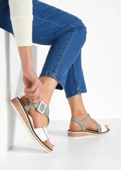 bonprix Rieker Zapatos De Marca·Rieker|Zapatos Primavera-Verano>Sandalias Rieker Verde-blanco