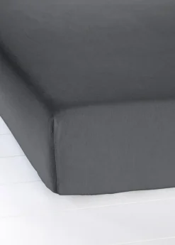 bonprix bonprix Muebles De Dormitorio·Colchones Y Toppers|Sábanas Y Fundas De Colchón>Sábana bajera de franela antracita