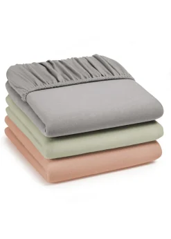 bonprix bonprix Muebles De Dormitorio·Colchones Y Toppers|Sábanas Y Fundas De Colchón>Sábana bajera de punto Verde grisáceo
