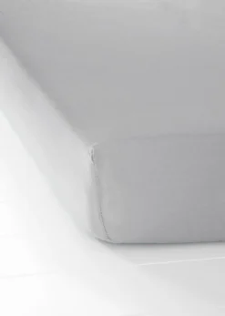 bonprix bonprix Muebles De Dormitorio·Colchones Y Toppers|Sábanas Y Fundas De Colchón>Sábana bajera en tejido de punto de algodón Gris claro