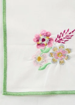 bonprix bonprix Decoración Barata|Primavera>Servilletas de algodón orgánico (2 unidades) blanco-multicolor