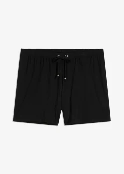bonprix bonprix Conjuntos De Traje De Baño|Ropa De Baño Cubridora>Shorts de playa de mezcla de viscosa fluida Negro