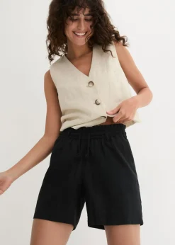 Mujer bonprix bonprix Shorts paperbag con lino