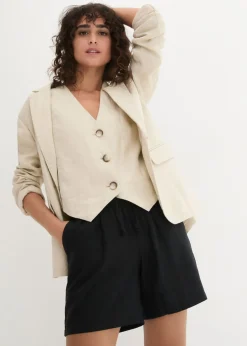 Mujer bonprix bonprix Shorts paperbag con lino
