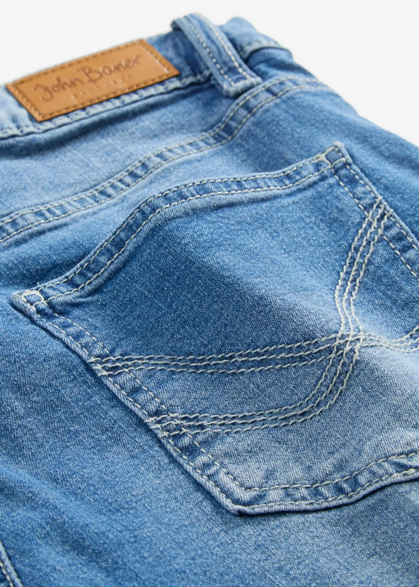 bonprix bonprix Shorts|Vaqueros>Shorts vaqueros, slim fit, mid waist, 2 unidades Azul claro + azul desgastado