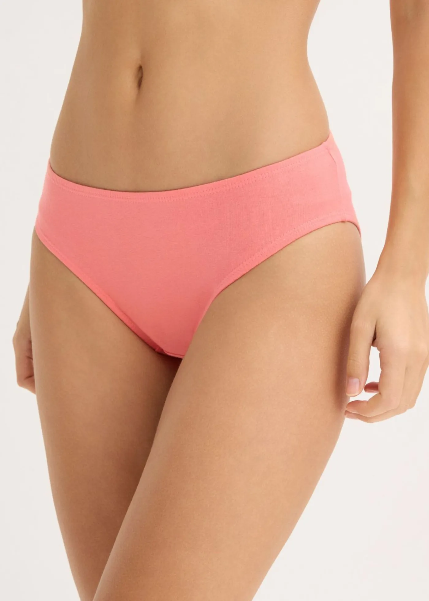 bonprix bonprix Bragas>Slip (10 unidades) negro-rosa coral-gris claro jaspeado-rojo salsa-blanco