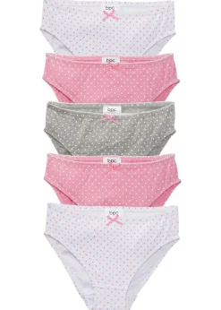 Niños bonprix bonprix Slip con algodón suave y lazo de satén (5 unidades)