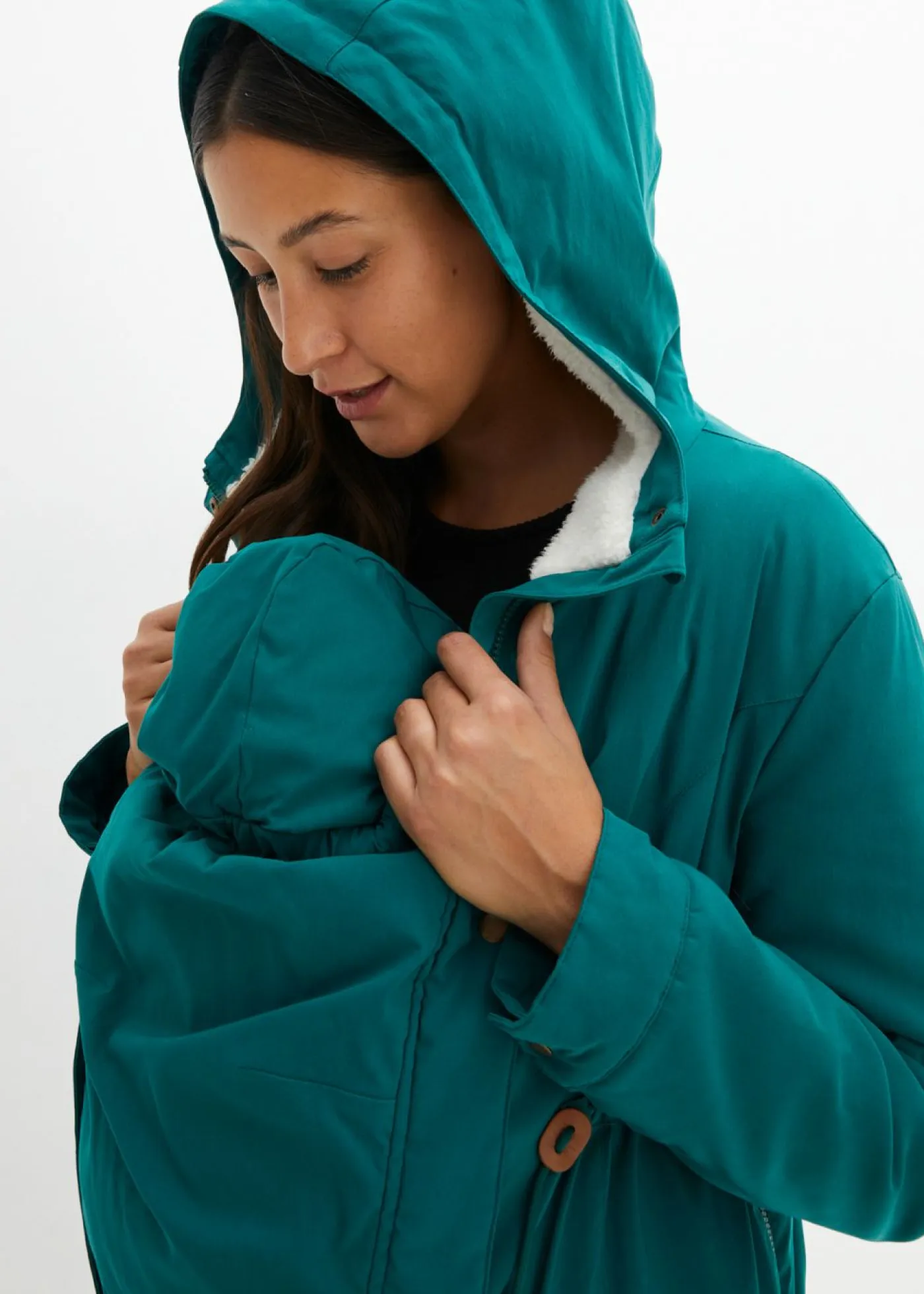 Mujer bonprix bonprix Suave chaqueta premamá/de porteo 3 en 1