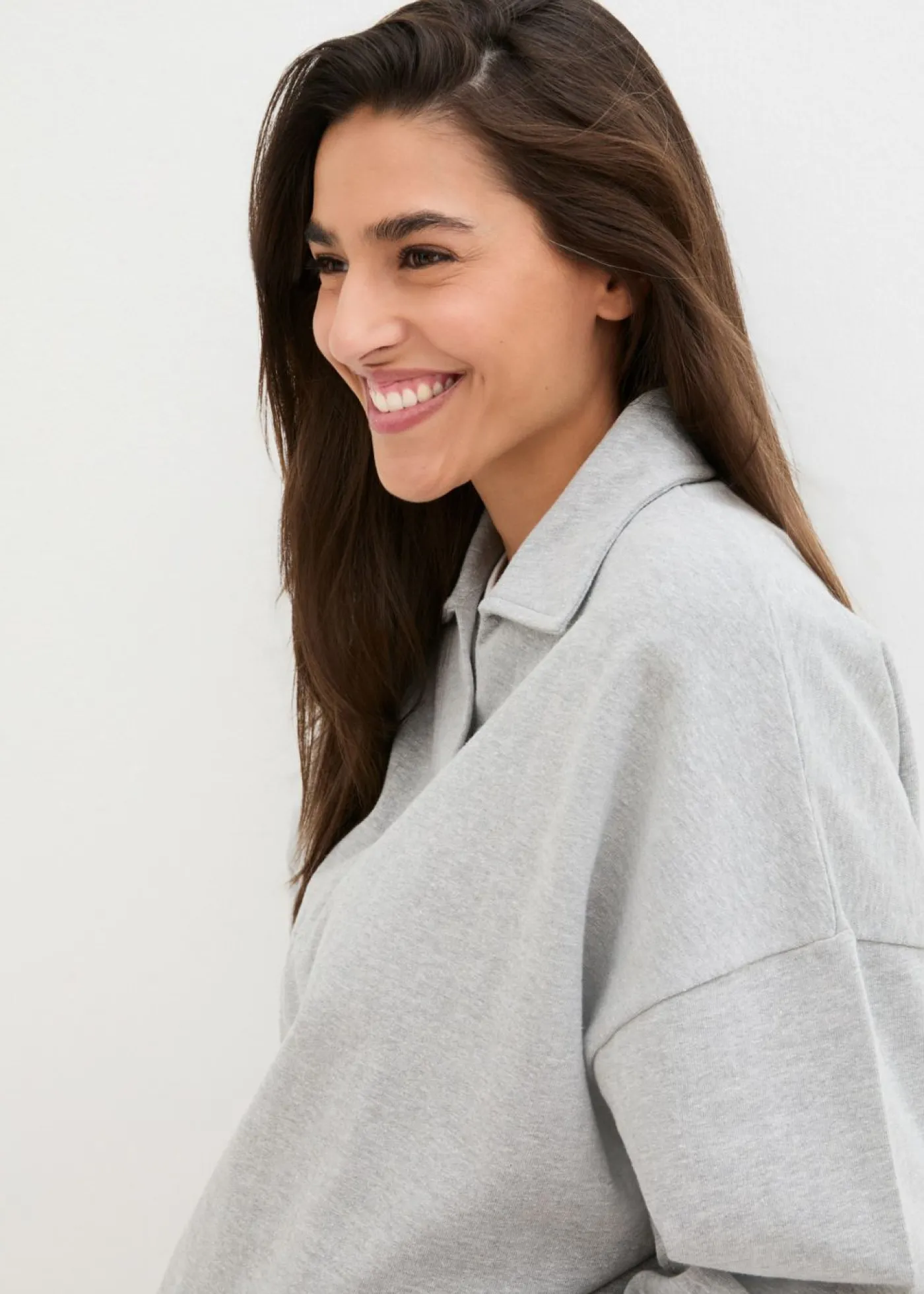 bonprix bonprix Ropa Cómoda>Sudadera Gris claro jaspeado