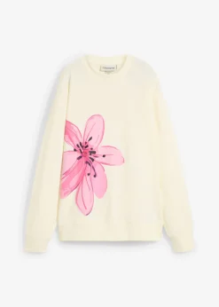 bonprix bonprix Ropa Cómoda>Sudadera Blanco-crema