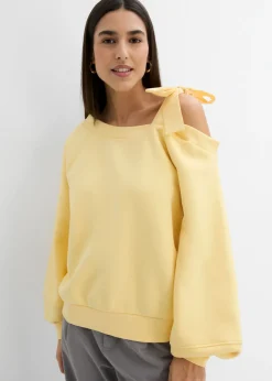 Mujer bonprix bonprix Sudadera ancha con un hombro al descubierto