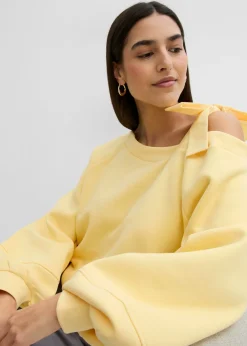 Mujer bonprix bonprix Sudadera ancha con un hombro al descubierto