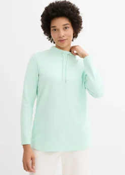 bonprix bonprix Básicos|Ropa Cómoda>Sudadera con abertura Menta claro