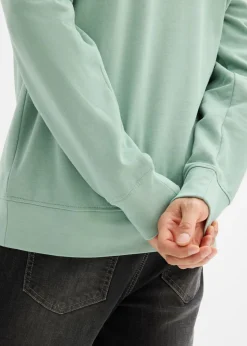 Hombre bonprix bonprix Sudadera con botones de algodón orgánico puro