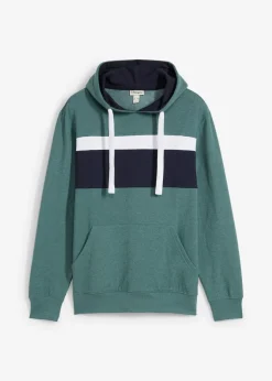 bonprix bonprix Ropa Deportiva|Chándals>Sudadera con capucha verde grisáceo con rayas