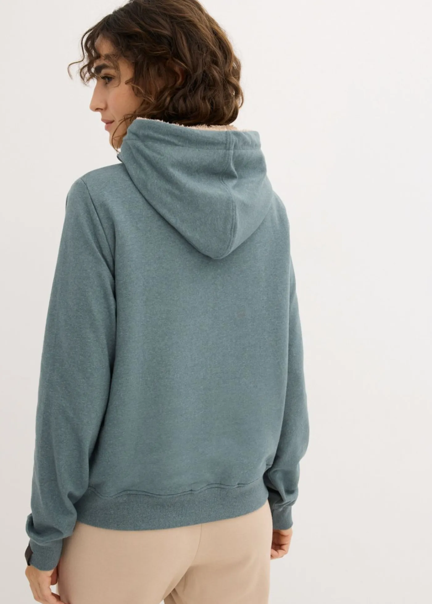 bonprix bonprix Ropa Cómoda>Sudadera con capucha Verde eucalipto