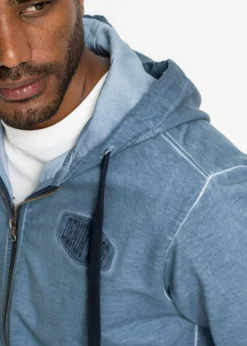 Hombre bonprix bonprix Sudadera con capucha con efecto desgastado