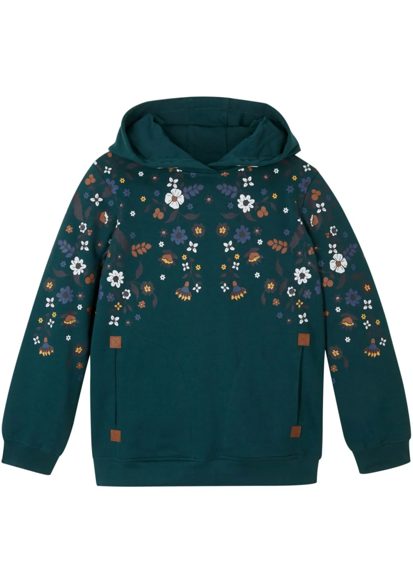bonprix bonprix Ropa 9 A 16 Años·Sudaderas Y Jerséis>Sudadera con capucha de algodón orgánico Verde petróleo