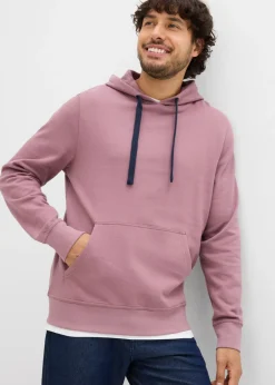 bonprix bonprix Básicos En Rebajas|Chándals>Sudadera con capucha de algodón puro Violeta mate