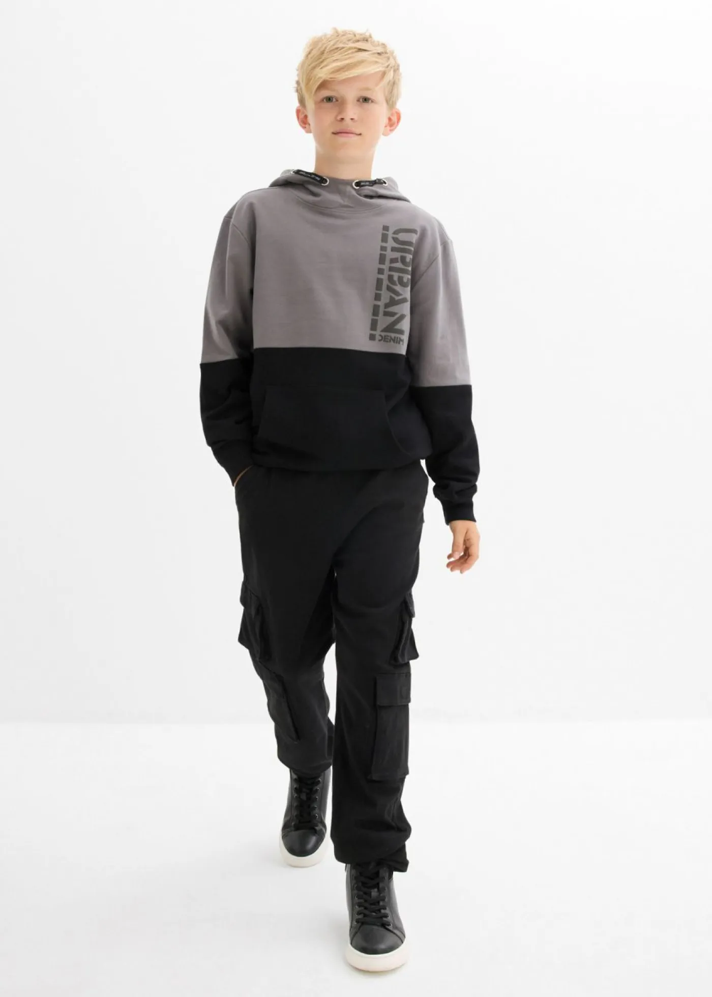 Niños bonprix bonprix Sudadera con capucha de algodón orgánico