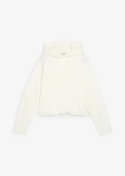 Mujer bonprix bonprix Sudadera con capucha de mezcla de viscosa ligeramente brillante