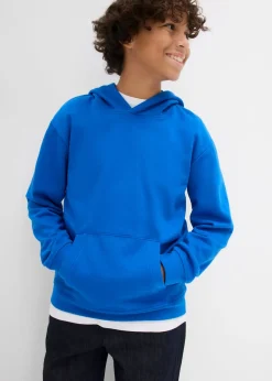 bonprix bonprix Ropa 9 A 16 Años·Sudaderas Y Jerséis>Sudadera con capucha en suave mezcla de algodón Azur