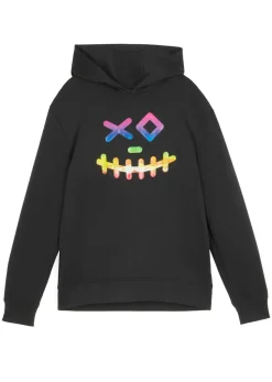 bonprix bonprix Ropa 9 A 16 Años·Sudaderas Y Jerséis>Sudadera con capucha en suave mezcla de algodón Negro