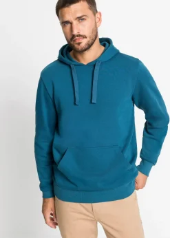 bonprix bonprix Básicos En Rebajas|Ropa Deportiva>Sudadera con capucha regular fit Petróleo azul