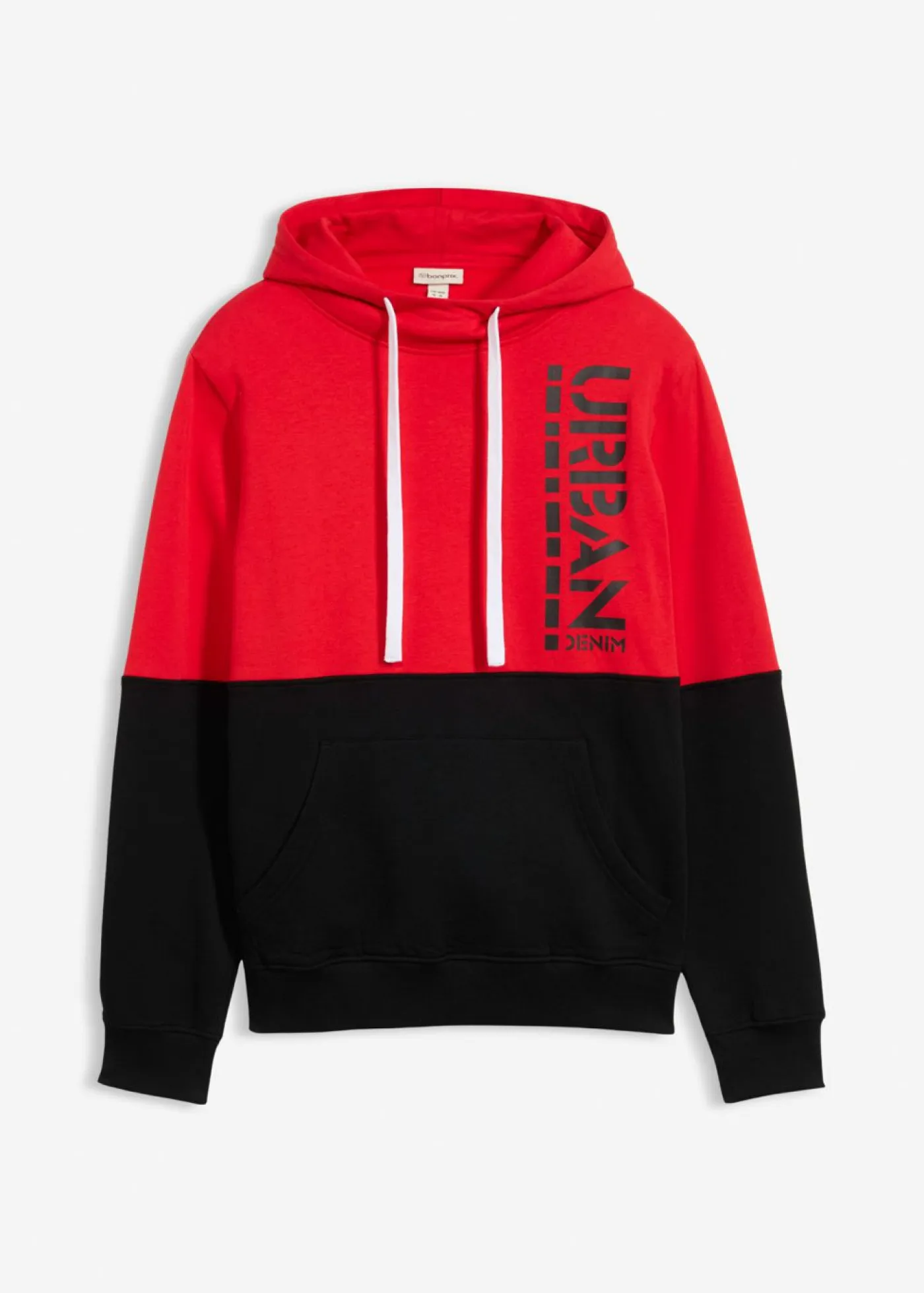 bonprix bonprix Ropa Deportiva|Chándals>Sudadera con capucha, slim fit Negro-fresa estampado