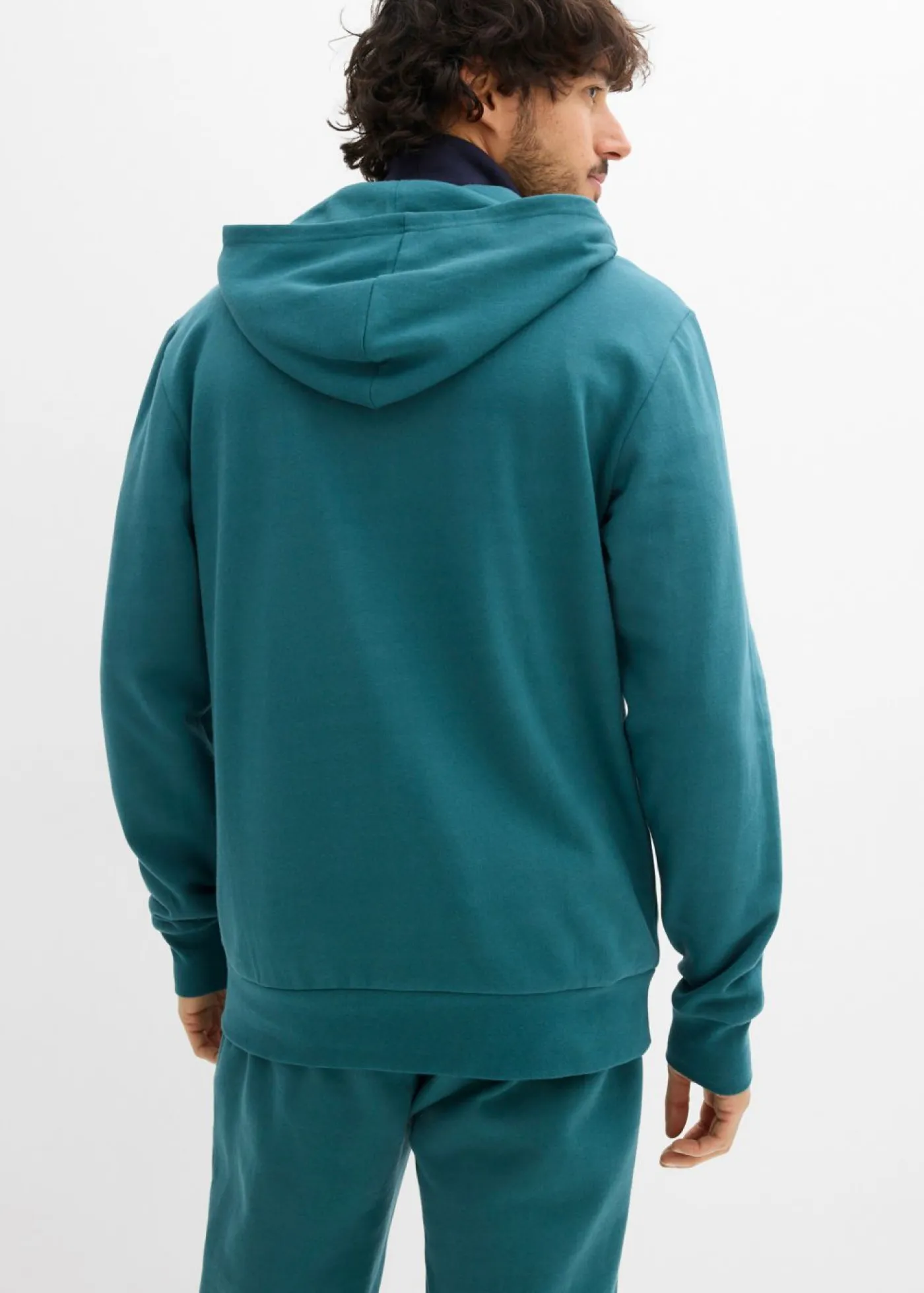 bonprix bonprix Básicos En Rebajas|Chándals>Sudadera con capucha y cremallera de algodón orgánico puro verde pimiento